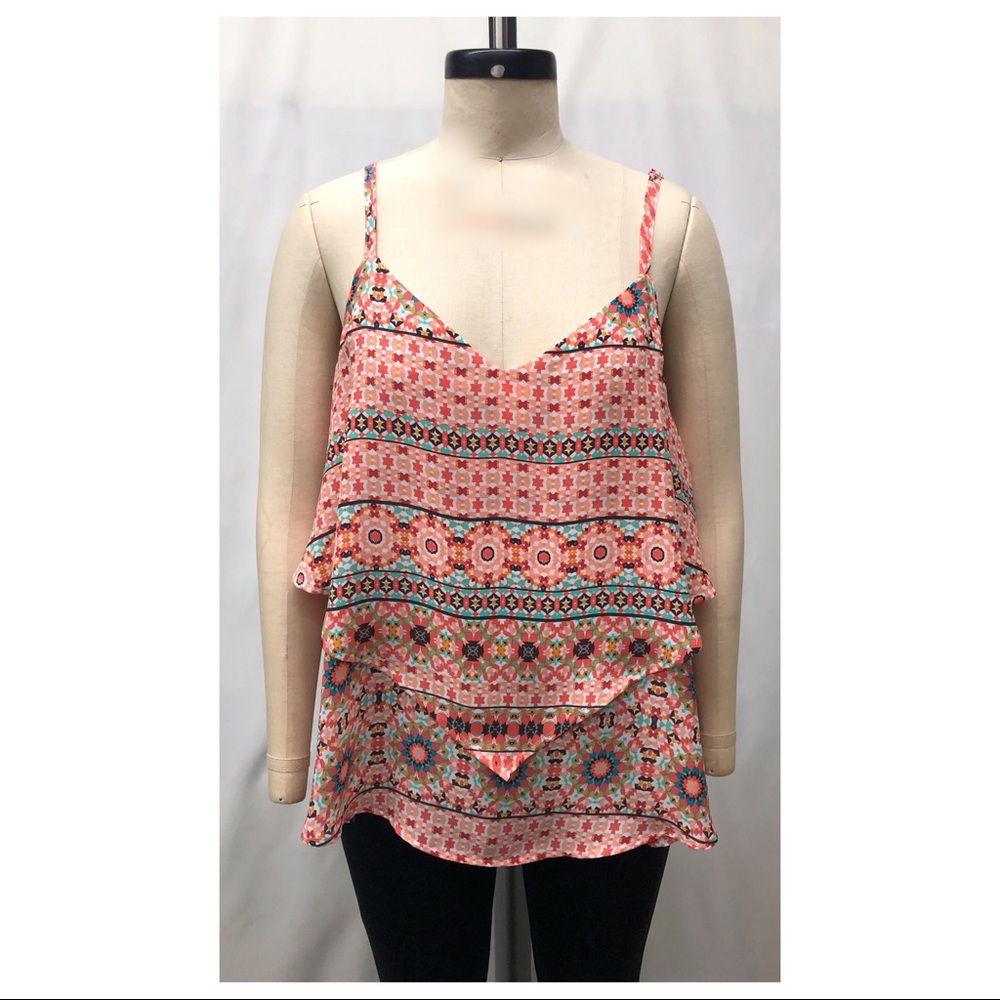 ⭐️HP⭐️ NWT Torrid Print V-Neck X-Back Blouse